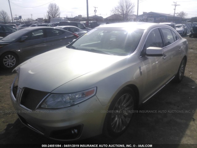 1LNHL9ERXBG609897 - 2011 LINCOLN MKS TAN photo 2