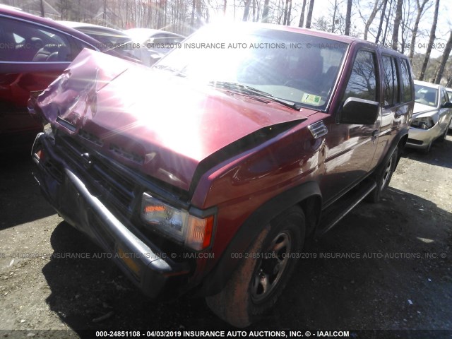 JN8HD17Y6SW028205 - 1995 NISSAN PATHFINDER LE/SE/XE MAROON photo 2