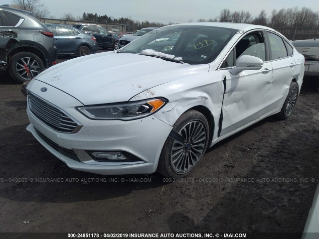 3FA6P0D9XJR169142 - 2018 FORD FUSION TITANIUM/PLATINUM WHITE photo 2