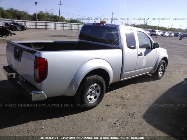 1N6BD0CTXDN744357 - 2013 NISSAN FRONTIER S/SV SILVER photo 4