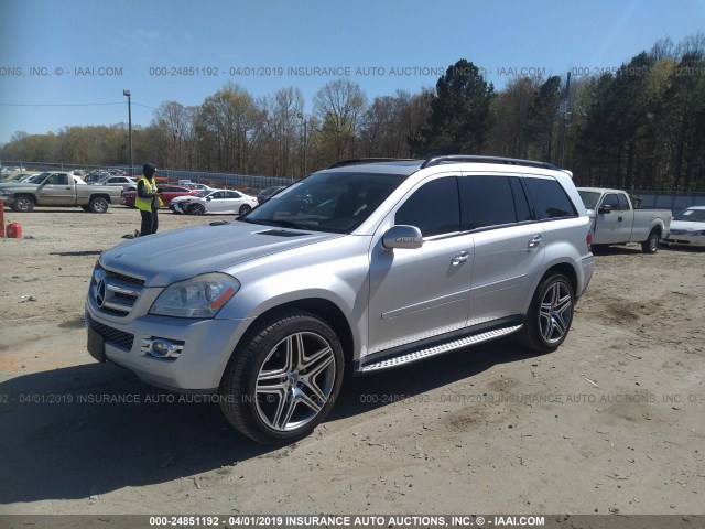 4JGBF71E47A280385 - 2007 MERCEDES-BENZ GL 450 4MATIC SILVER photo 2