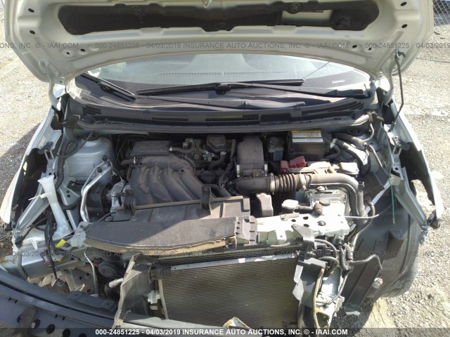 3N1CE2CP5EL436164 - 2014 NISSAN VERSA NOTE S/S PLUS/SV/SL SILVER photo 10