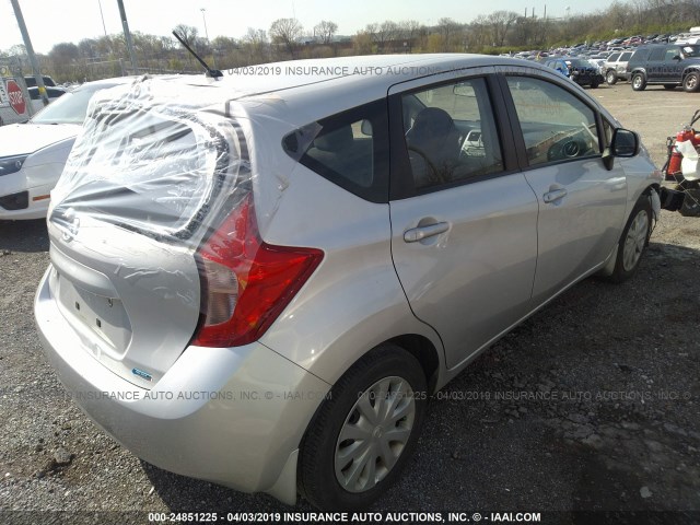 3N1CE2CP5EL436164 - 2014 NISSAN VERSA NOTE S/S PLUS/SV/SL SILVER photo 4