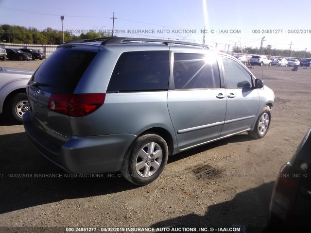 5TDZK23C69S267978 - 2009 TOYOTA SIENNA CE/LE Light Blue photo 4