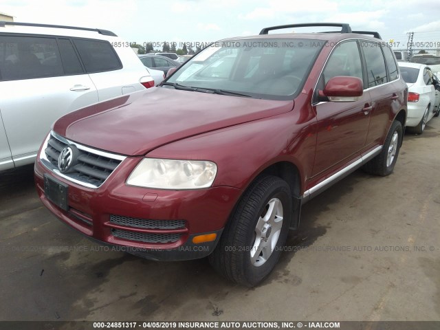 WVGZG77L36D031509 - 2006 VOLKSWAGEN TOUAREG 3.2 RED photo 2