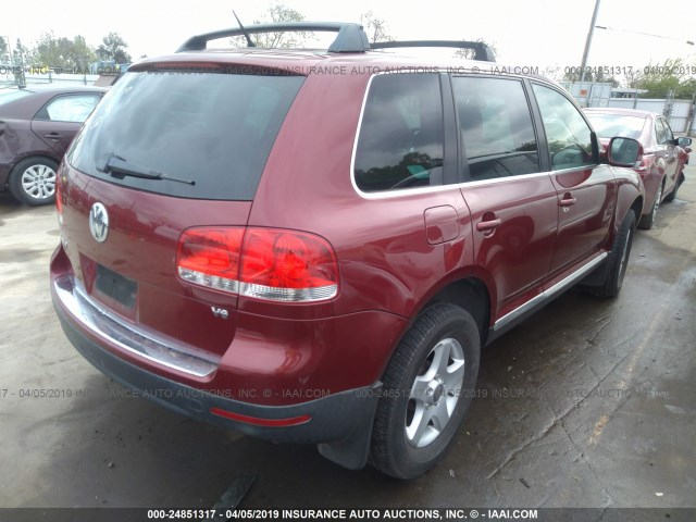 WVGZG77L36D031509 - 2006 VOLKSWAGEN TOUAREG 3.2 RED photo 4