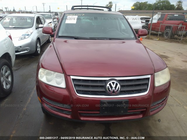 WVGZG77L36D031509 - 2006 VOLKSWAGEN TOUAREG 3.2 RED photo 6