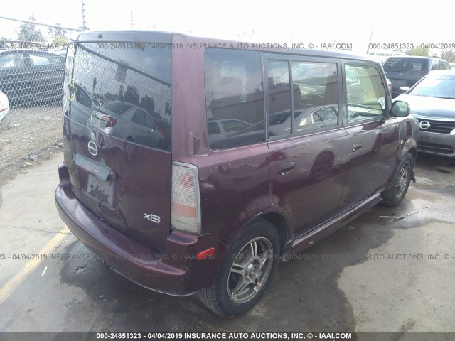 JTLKT324640157401 - 2004 TOYOTA SCION XB BURGUNDY photo 4