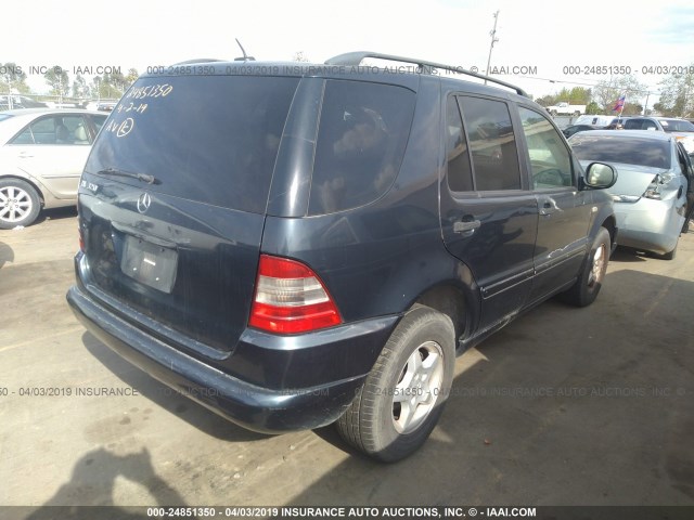 4JGAB54E51A234143 - 2001 MERCEDES-BENZ ML 320 BLUE photo 4