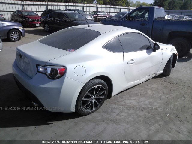 JF1ZNAA12D1719181 - 2013 TOYOTA SCION FR-S WHITE photo 4