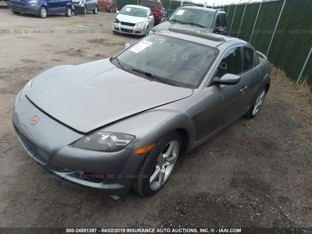 JM1FE17N950146942 - 2005 MAZDA RX8 GRAY photo 2