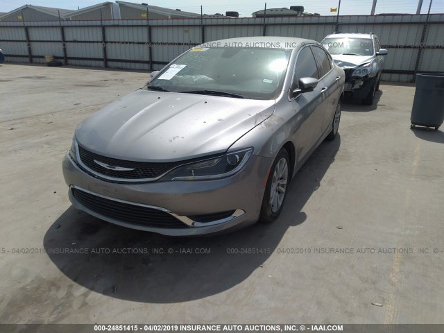 1C3CCCAB7FN666620 - 2015 CHRYSLER 200 LIMITED SILVER photo 2