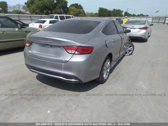 1C3CCCAB7FN666620 - 2015 CHRYSLER 200 LIMITED SILVER photo 4