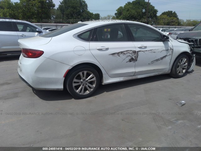 1C3CCCAB5FN733182 - 2015 CHRYSLER 200 LIMITED WHITE photo 4