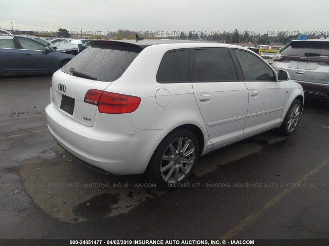 WAUKEAFM7AA085549 - 2010 AUDI A3 PREMIUM PLUS WHITE photo 4