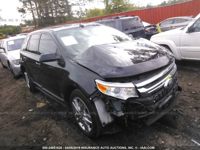 2FMDK3J9XCBA67228 - 2012 FORD EDGE SEL BLACK photo 1