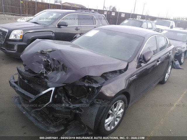 KNAGN4A75B5069336 - 2011 KIA OPTIMA EX/SX MAROON photo 2