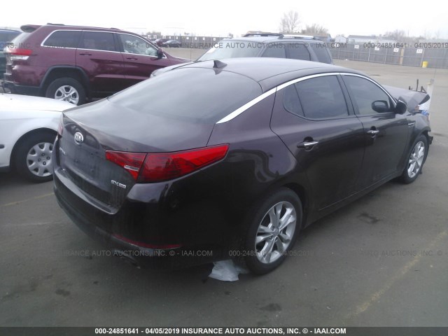 KNAGN4A75B5069336 - 2011 KIA OPTIMA EX/SX MAROON photo 4