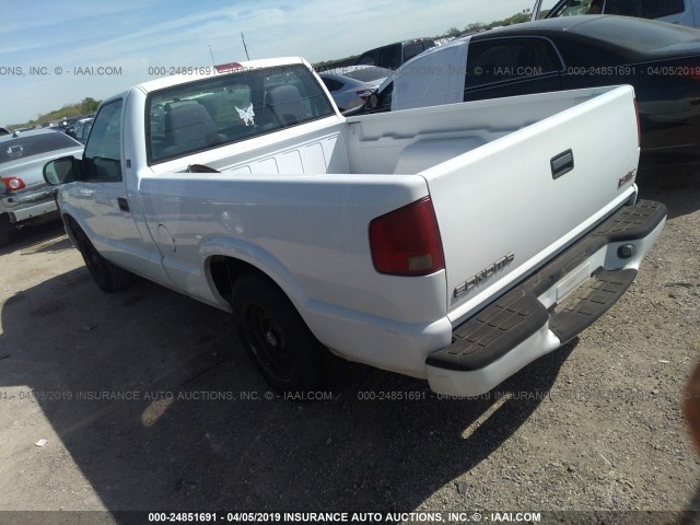 1GTCS14H638240219 - 2003 GMC SONOMA WHITE photo 3