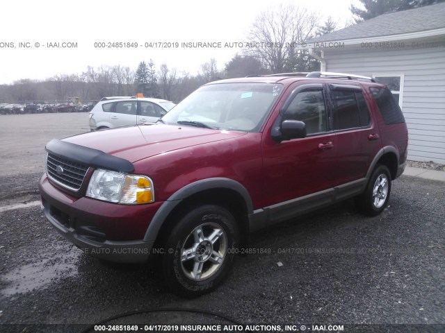 1FMZU73EX2ZA25350 - 2002 FORD EXPLORER XLT RED photo 2