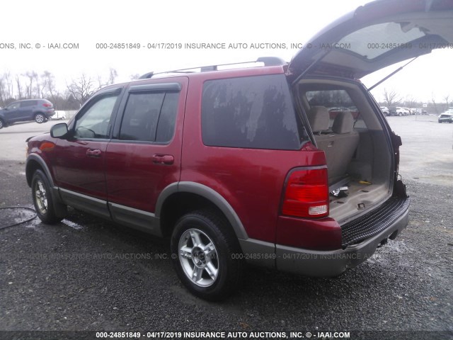 1FMZU73EX2ZA25350 - 2002 FORD EXPLORER XLT RED photo 3