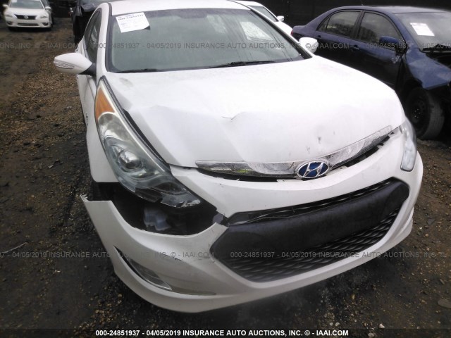 KMHEC4A41CA032861 - 2012 HYUNDAI SONATA HYBRID WHITE photo 6