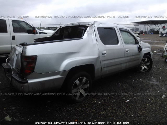 5FPYK1F60EB008646 - 2014 HONDA RIDGELINE RTL-S SILVER photo 4