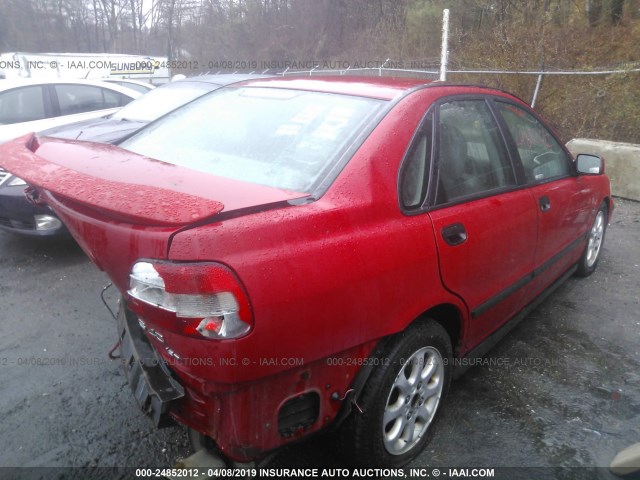 YV1VS2553YF574434 - 2000 VOLVO S40 RED photo 4