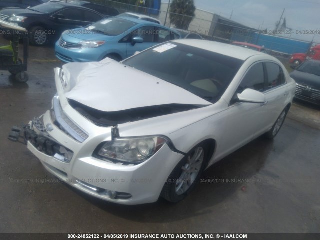 1G1ZE5E73AF160201 - 2010 CHEVROLET MALIBU LTZ WHITE photo 2