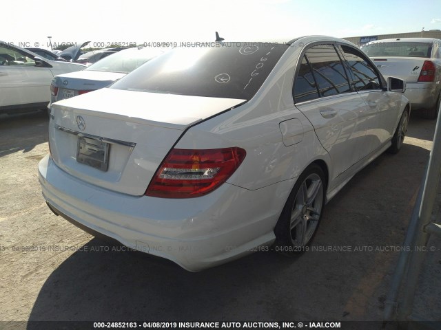 WDDGF4HB4DA779760 - 2013 MERCEDES-BENZ C 250 WHITE photo 4