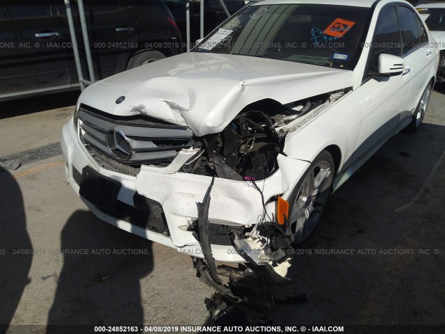 WDDGF4HB4DA779760 - 2013 MERCEDES-BENZ C 250 WHITE photo 6