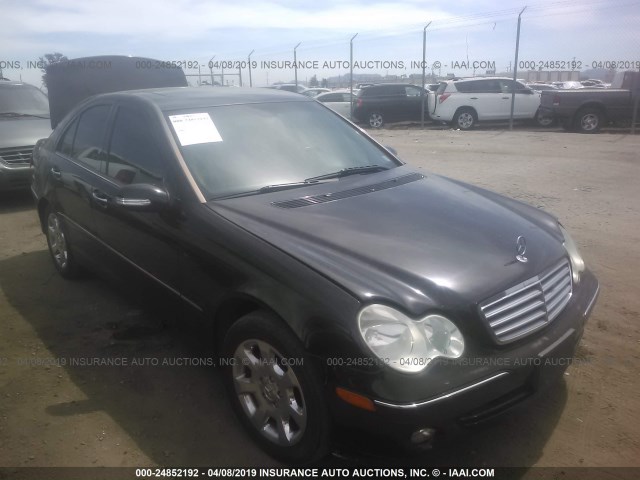 WDBRF64J75F592284 - 2005 MERCEDES-BENZ C 320 BLACK photo 1