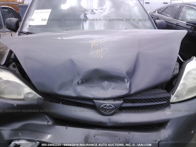 5TDZA23C74S165052 - 2004 TOYOTA SIENNA CE/LE GRAY photo 10