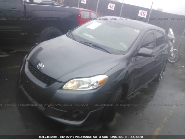 2T1LE40E79C010058 - 2009 TOYOTA COROLLA MATRIX S BLACK photo 2