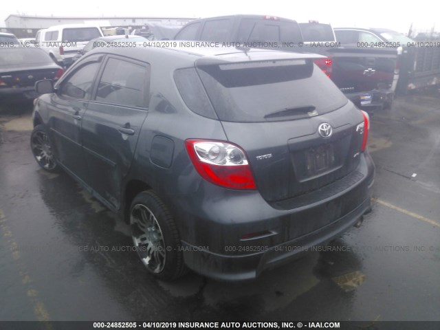 2T1LE40E79C010058 - 2009 TOYOTA COROLLA MATRIX S BLACK photo 3