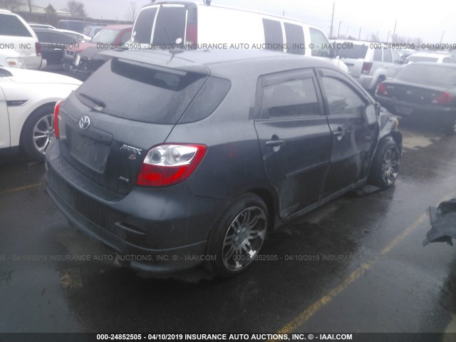 2T1LE40E79C010058 - 2009 TOYOTA COROLLA MATRIX S BLACK photo 4