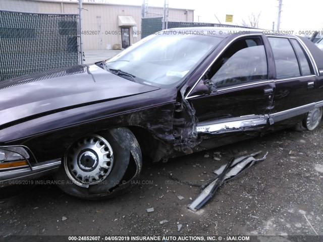 1G4BN52P7SR401881 - 1995 BUICK ROADMASTER BURGUNDY photo 6