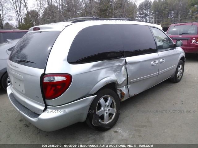 2D8GP44L06R833769 - 2006 DODGE GRAND CARAVAN SXT SILVER photo 4