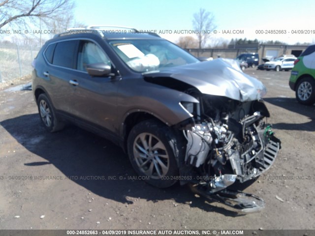 5N1AT2MV9EC789280 - 2014 NISSAN ROGUE S/SL/SV GRAY photo 1