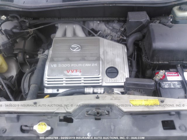 JTJHF10U430302242 - 2003 LEXUS RX 300 GOLD photo 10