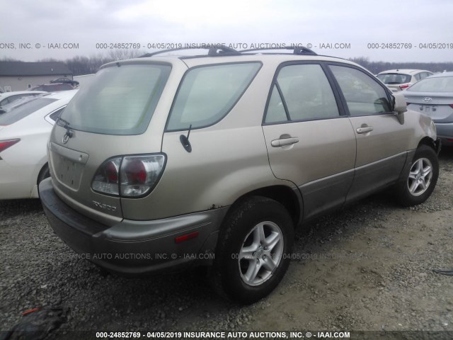 JTJHF10U430302242 - 2003 LEXUS RX 300 GOLD photo 4