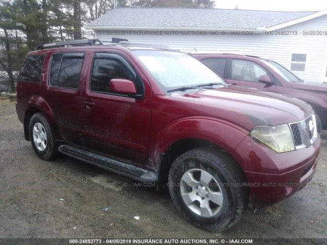 5N1AR18W76C678319 - 2006 NISSAN PATHFINDER LE/SE/XE MAROON photo 1