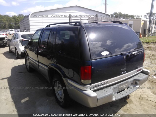 1GKCS13W6X2525791 - 1999 GMC JIMMY BLUE photo 3