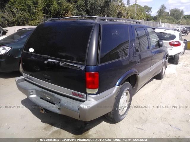 1GKCS13W6X2525791 - 1999 GMC JIMMY BLUE photo 4