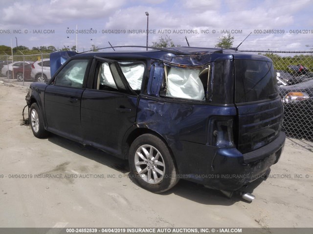 2FMGK5B86HBA00017 - 2017 FORD FLEX SE BLUE photo 3