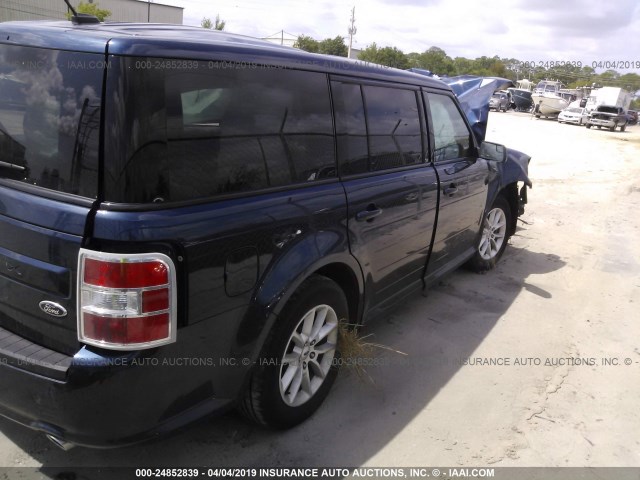 2FMGK5B86HBA00017 - 2017 FORD FLEX SE BLUE photo 4