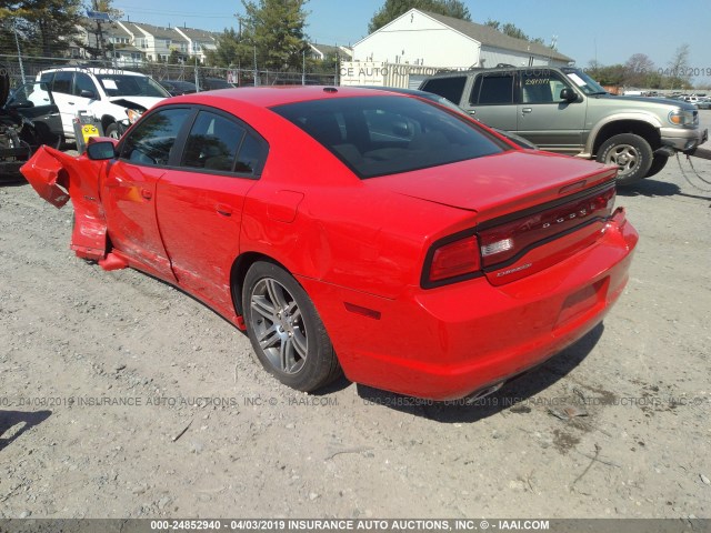 2C3CDXCT1EH333556 - 2014 DODGE CHARGER R/T RED photo 3