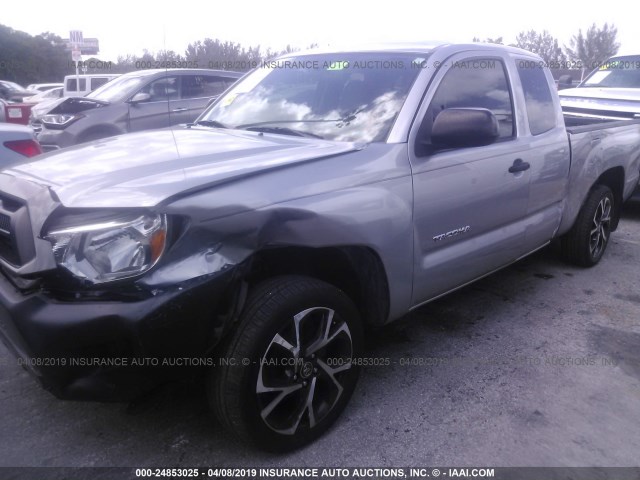 5TFTX4CN2FX056111 - 2015 TOYOTA TACOMA ACCESS CAB ვერცხლისფერი ფოტო 6
