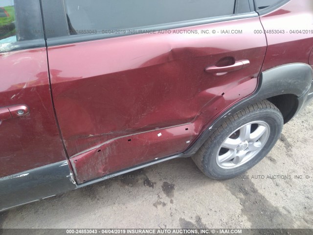 KM8JN72D45U079604 - 2005 HYUNDAI TUCSON GLS/LX RED photo 6