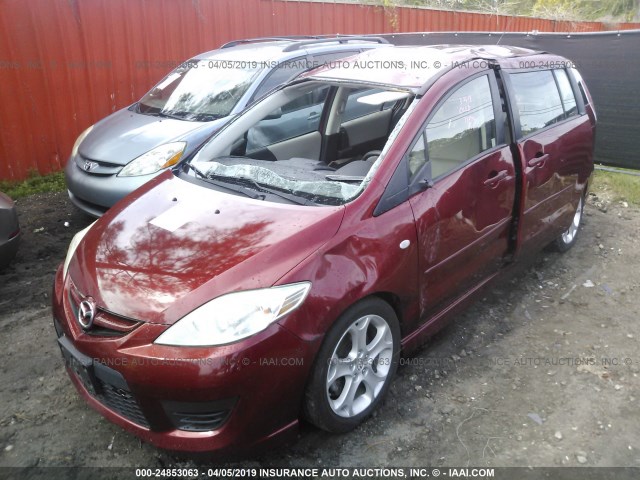 JM1CR293790332946 - 2009 MAZDA 5 MAROON photo 2